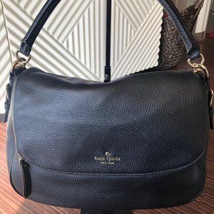 Kate Spade black flap shoulder bag
